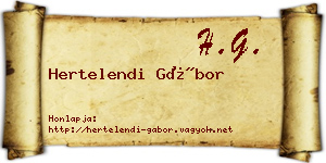 Hertelendi Gábor névjegykártya