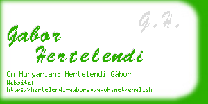 gabor hertelendi business card
